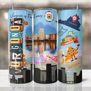 Virginia Tumbler, Virginia 20oz Tumbler, Virginia Travel Tumbler